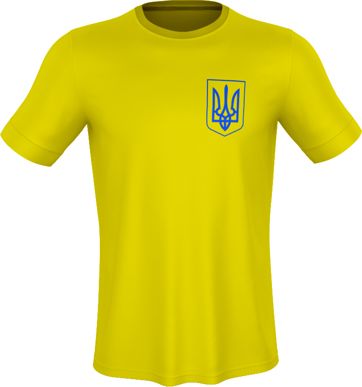 Футболка жовта унісекс "Герб України"