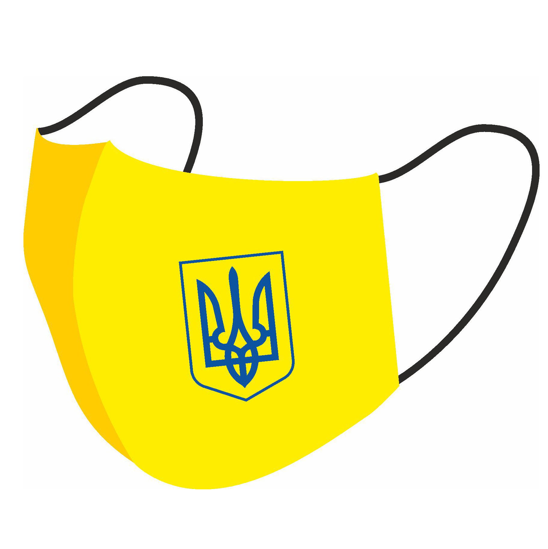 Маска жовта " Герб України"