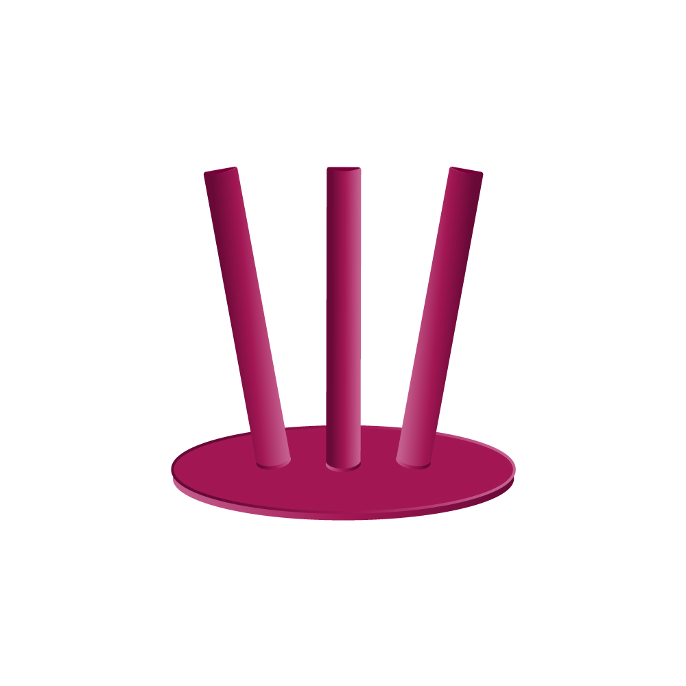 Трьохріжкова підставка для кабінетного прапора