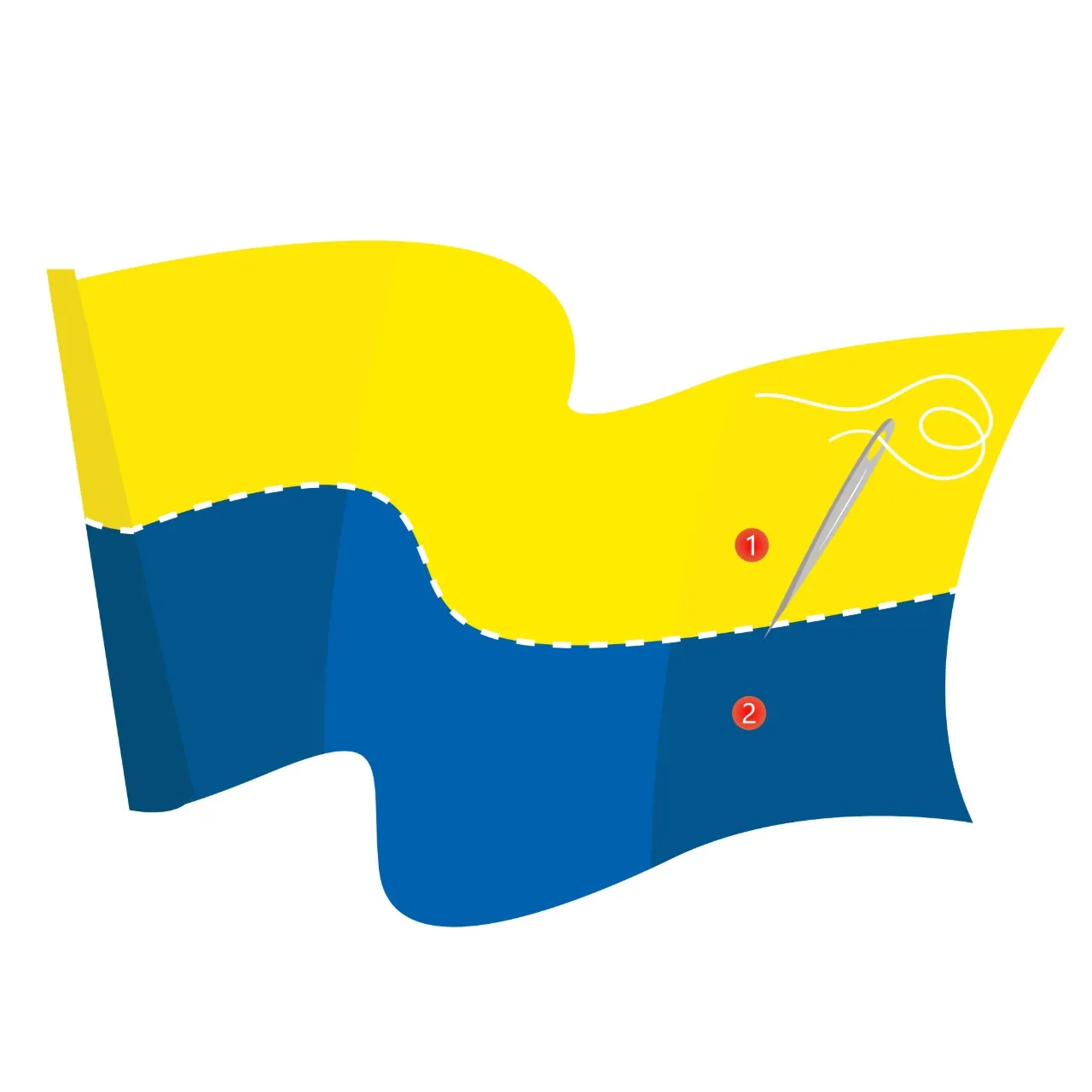 Прапор України зшивний